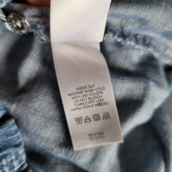 Kenneth Cole Reaction 🌸 Women sz S 🌸 Denim Jeans Dress 🌸 Long Sleeves Blue - Picture 12 of 12